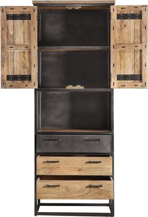 Pronto Wonen Opbergkast Mesola (76 Cm) mango natural Bruin|Naturel Opbergkast
