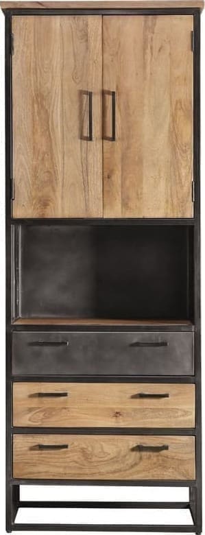 Pronto Wonen Opbergkast Mesola (76 Cm) mango natural Bruin|Naturel Opbergkast