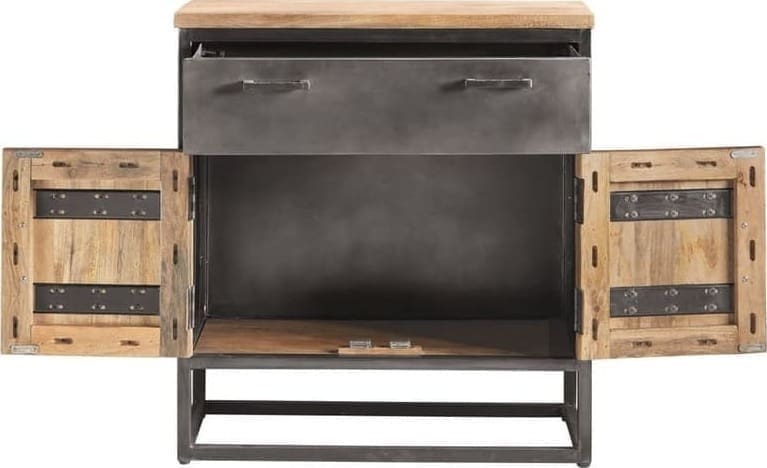 Pronto Wonen Opbergkast Mesola (76 Cm) mango natural Bruin|Naturel Opbergkast