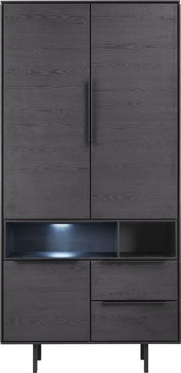 Pronto Wonen Opbergkast Nero (190 cm) noir decor Zwart Opbergkast