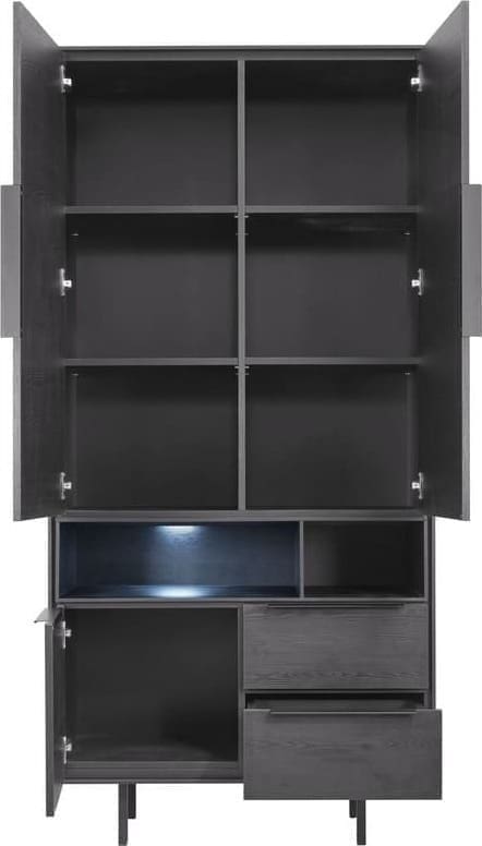 Pronto Wonen Opbergkast Nero (190 cm) noir decor Zwart Opbergkast