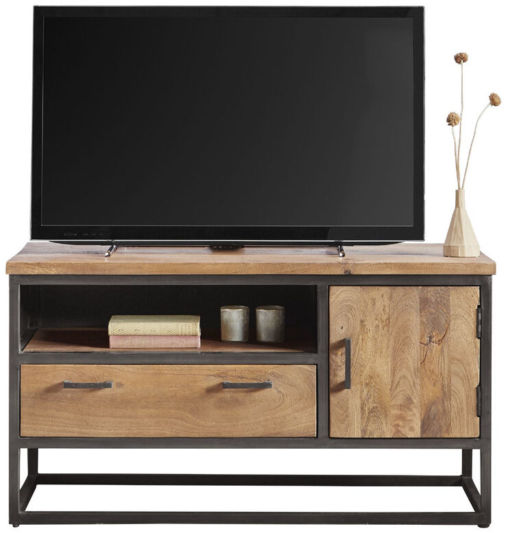 Pronto Wonen TV-meubel Mesola (112 Cm) mango natural Bruin|Naturel Tv-meubel|Tv-dressoir