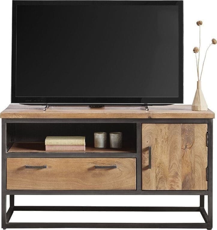 Pronto Wonen TV-meubel Mesola (112 Cm) mango natural Bruin|Naturel Tv-meubel|Tv-dressoir