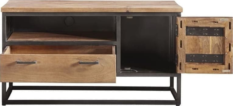 Pronto Wonen TV-meubel Mesola (112 Cm) mango natural Bruin|Naturel Tv-meubel|Tv-dressoir