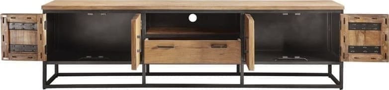 Pronto Wonen TV-meubel Mesola (220 Cm) mango natural Bruin|Naturel Tv-meubel|Tv-dressoir
