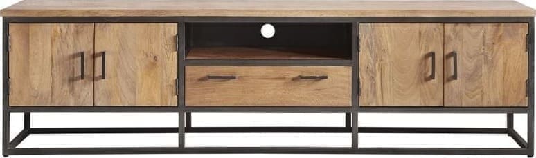 Pronto Wonen TV-meubel Mesola (220 Cm) mango natural Bruin|Naturel Tv-meubel|Tv-dressoir