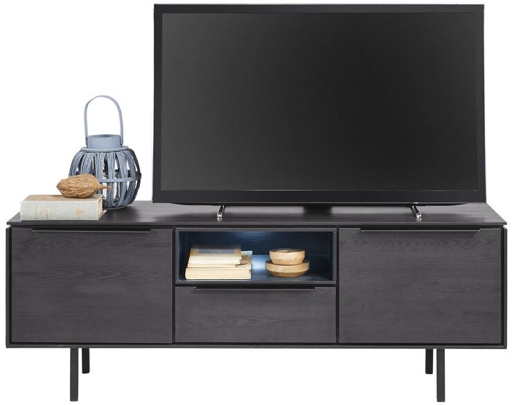Pronto Wonen TV-meubel Nero (136 cm) noir decor Zwart Tv-meubel|Tv-dressoir