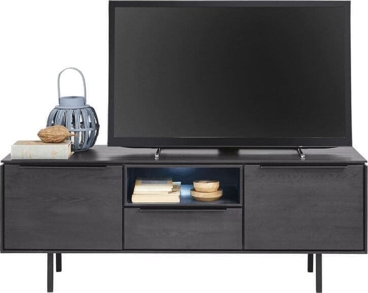 Pronto Wonen TV-meubel Nero (136 cm) noir decor Zwart Tv-meubel|Tv-dressoir