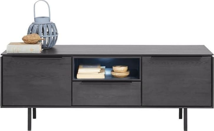 Pronto Wonen TV-meubel Nero (136 cm) noir decor Zwart Tv-meubel|Tv-dressoir