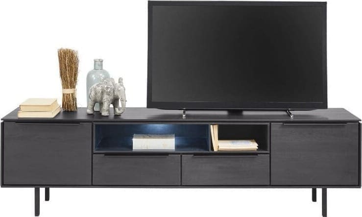 Pronto Wonen TV-meubel Nero (180 cm) noir decor Zwart Tv-meubel|Tv-dressoir