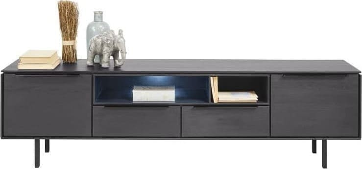 Pronto Wonen TV-meubel Nero (180 cm) noir decor Zwart Tv-meubel|Tv-dressoir