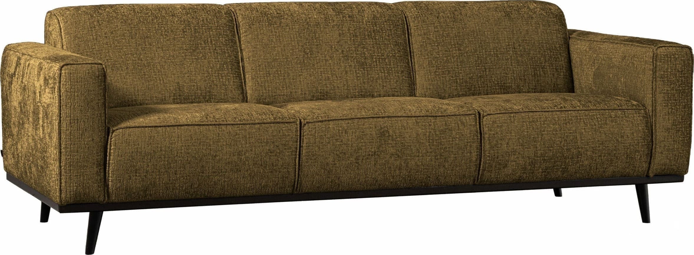 BePureHome Statement 3-zitsbank 230cm Structure Velvet Brass Messing
