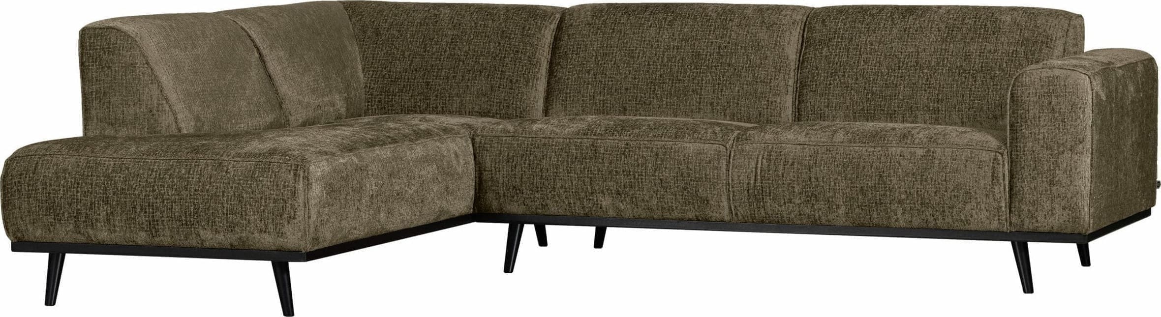 BePureHome Statement Hoekbank Links Structure Velvet Bonsai Bonsai Hoekbank