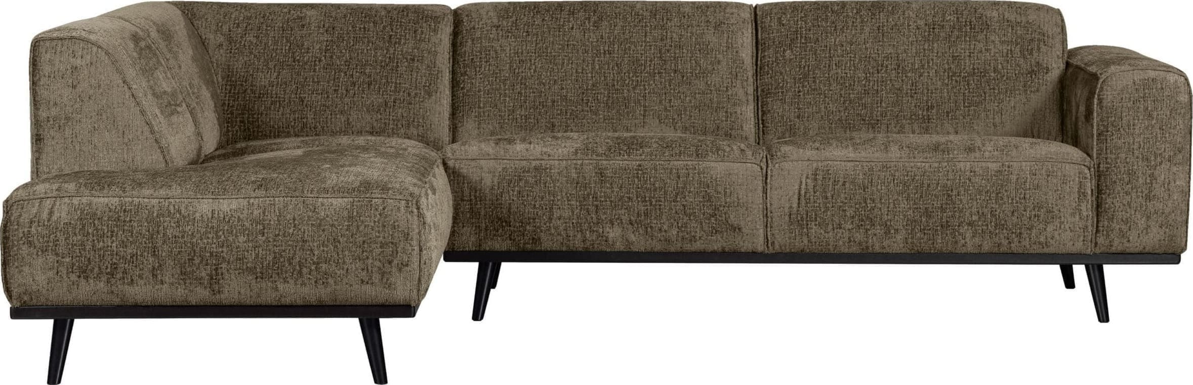 BePureHome Statement Hoekbank Links Structure Velvet Bonsai Bonsai Hoekbank