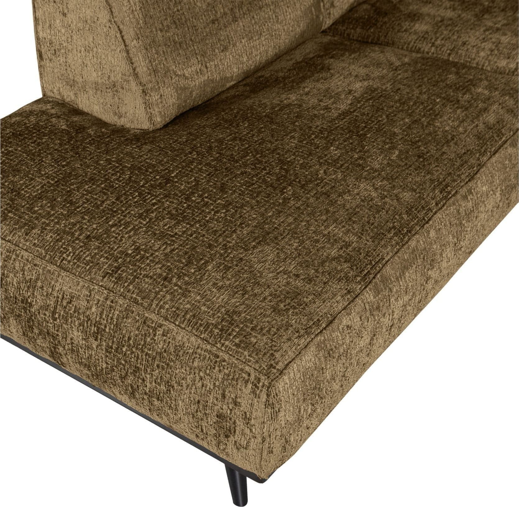 BePureHome Statement Hoekbank Links Structure Velvet Brass Messing Hoekbank