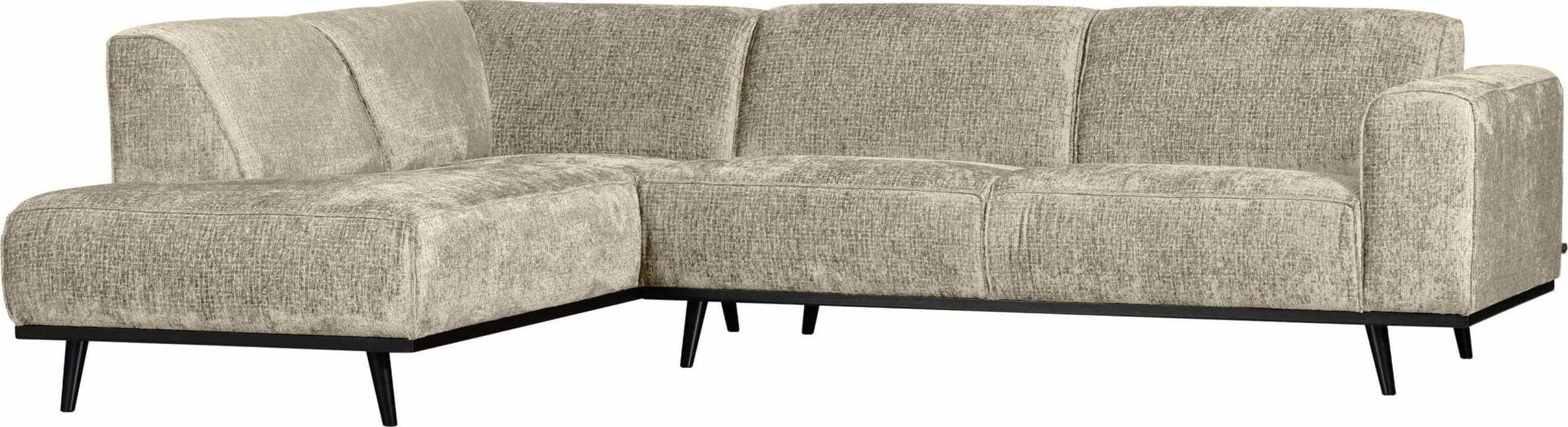 BePureHome Statement Hoekbank Links Structure Velvet Wheatfield Wheatfield Hoekbank