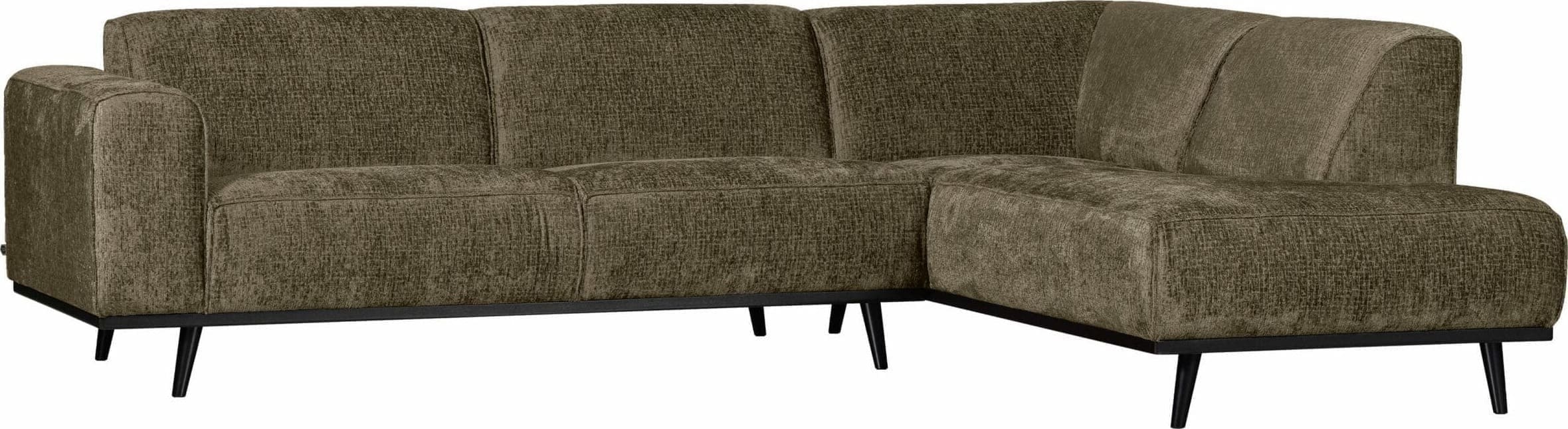 BePureHome Statement Hoekbank Rechts Structure Velvet Bonsai Bonsai Hoekbank