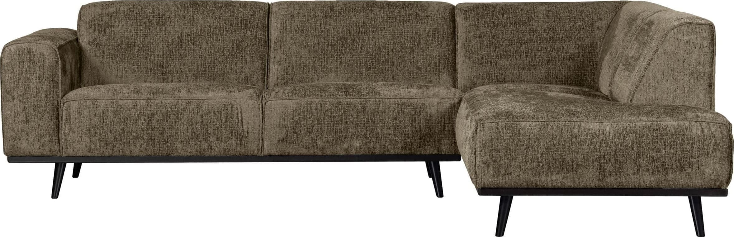 BePureHome Statement Hoekbank Rechts Structure Velvet Bonsai Bonsai Hoekbank