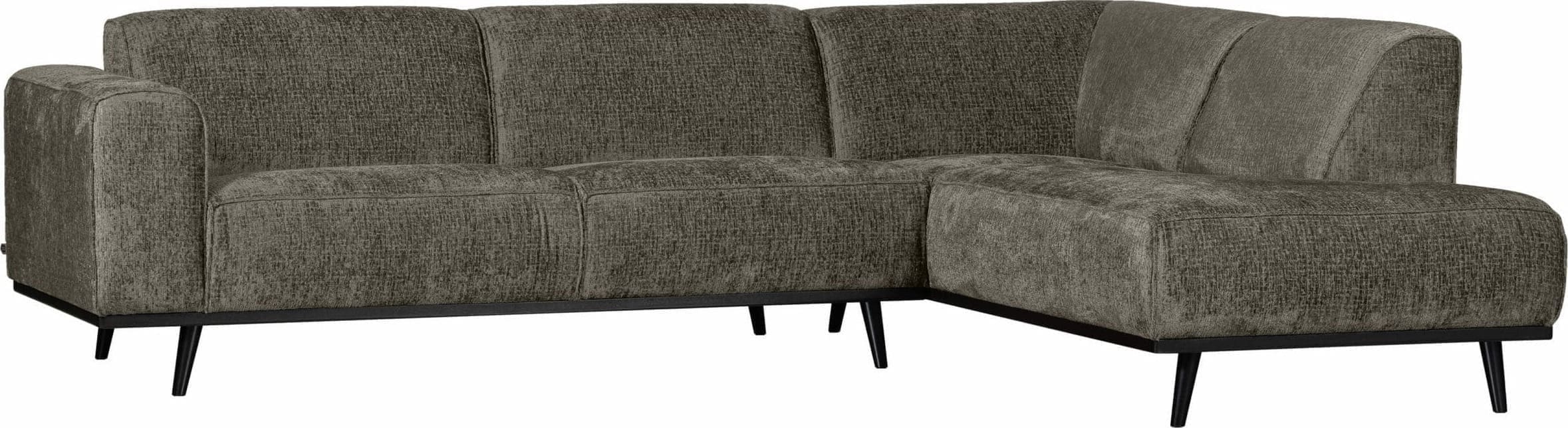 BePureHome Statement Hoekbank Rechts Structure Velvet Frost Blauw Hoekbank