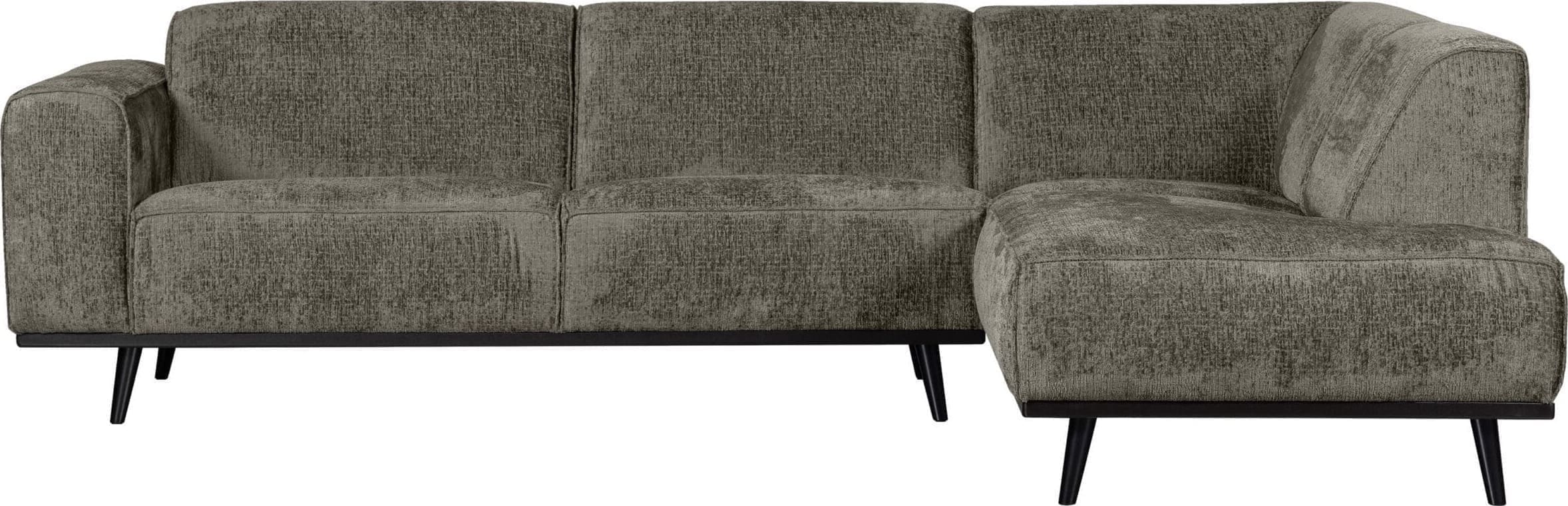 BePureHome Statement Hoekbank Rechts Structure Velvet Frost Blauw Hoekbank
