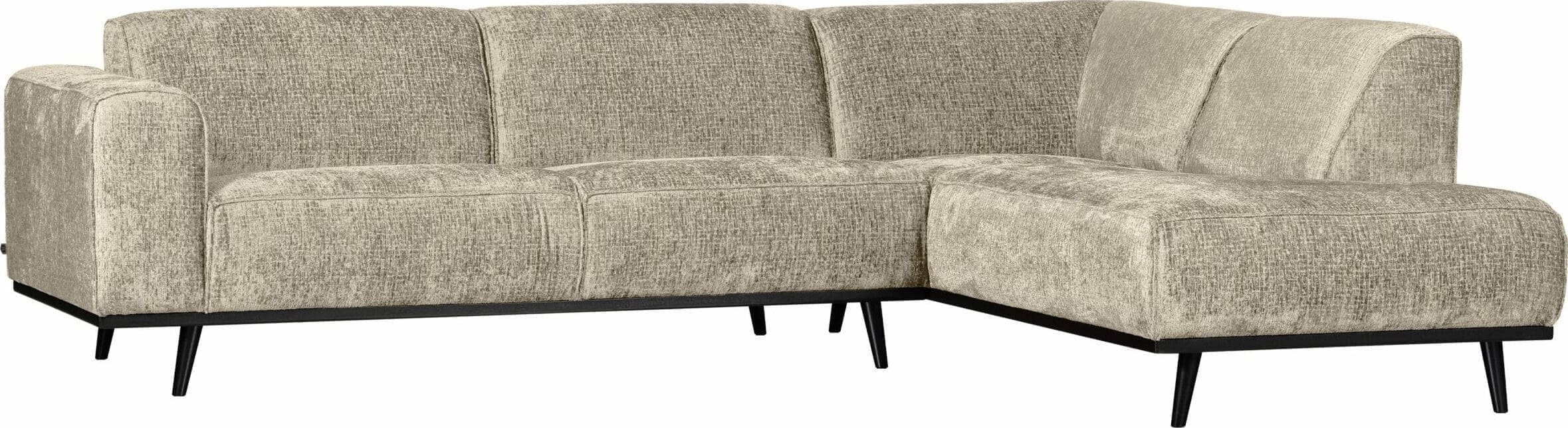 BePureHome Statement Hoekbank Rechts Structure Velvet Wheatfield Wheatfield Hoekbank