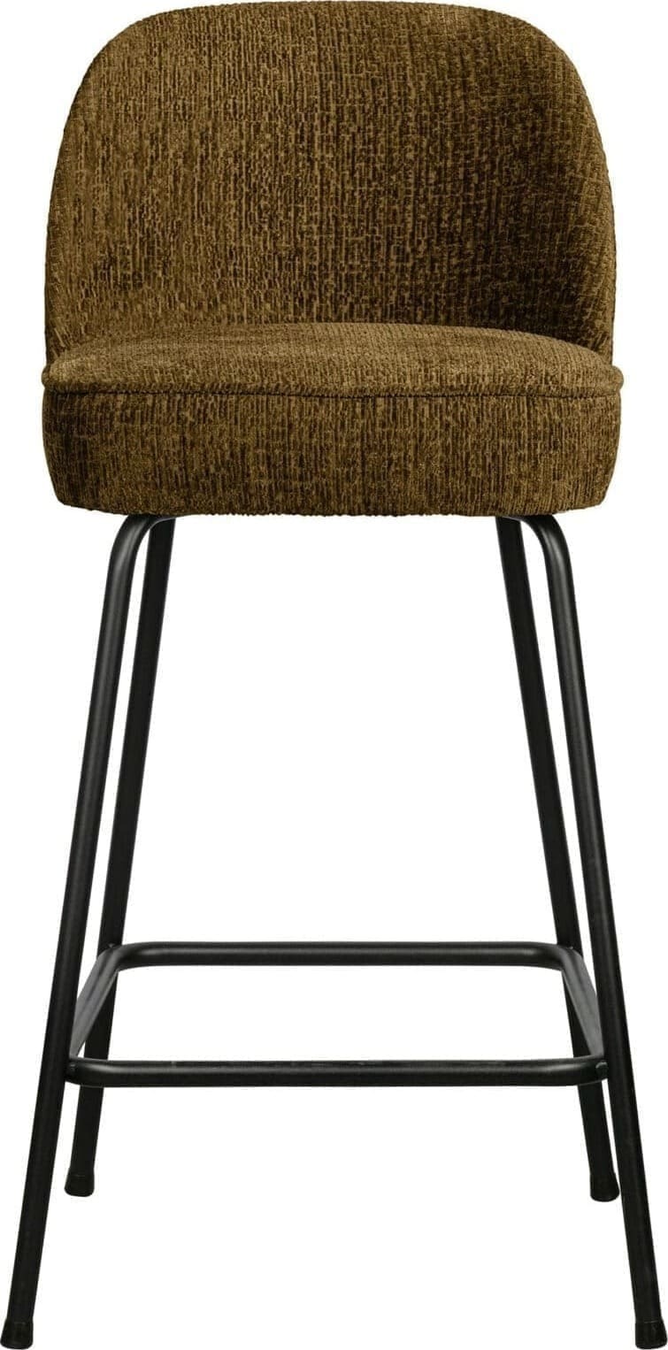 BePureHome Vogue Barstoel 65cm Structure Velvet Brass Messing