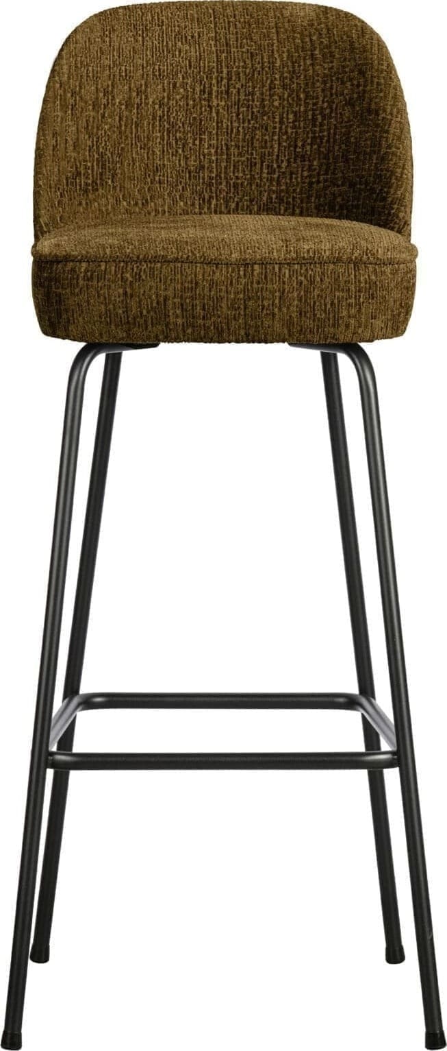 BePureHome Vogue Barstoel 80cm Structure Velvet Brass Messing
