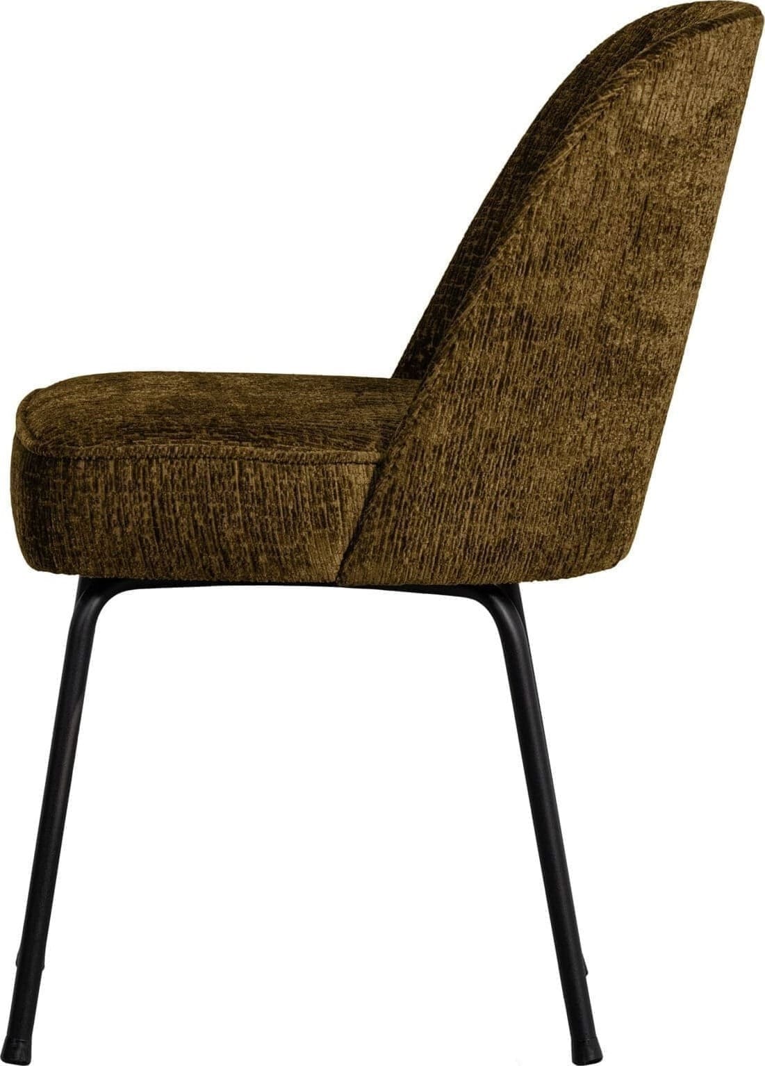 BePureHome Vogue Eetkamerstoel Structure Velvet Brass Messing