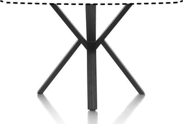 Henders & Hazel Palace bartafel 150 x 120 cm - centrale poot (hoogte 92 cm) - lichtgrijs Grijs Eettafel