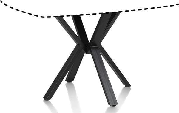 Henders & Hazel Palace bartafel 150 x 120 cm - centrale poot (hoogte 92 cm) - lichtgrijs Grijs Eettafel