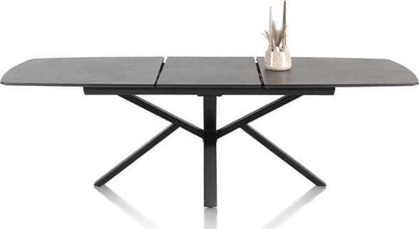 Henders & Hazel Palace uitschuiftafel 190 (+ 60 cm.) x 110 cm. - centrale poot - antraciet Antraciet Eettafel
