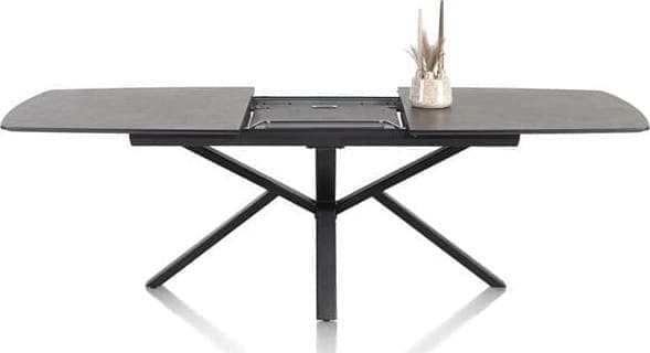 Henders & Hazel Palace uitschuiftafel 190 (+ 60 cm.) x 110 cm. - centrale poot - antraciet Antraciet Eettafel