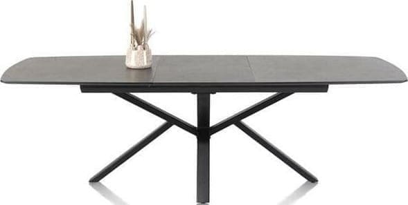 Henders & Hazel Palace uitschuiftafel 190 (+ 60 cm.) x 110 cm. - centrale poot - antraciet Antraciet Eettafel
