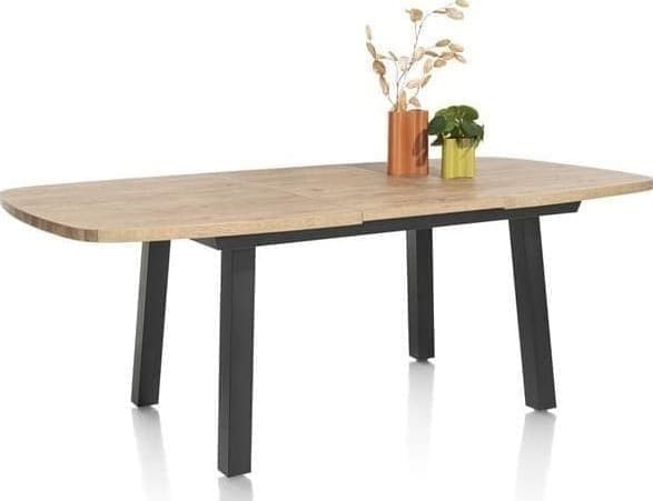 Henders & Hazel Pavarotti uitschuiftafel 190 (+ 60 cm.) x 110 cm. Eettafel