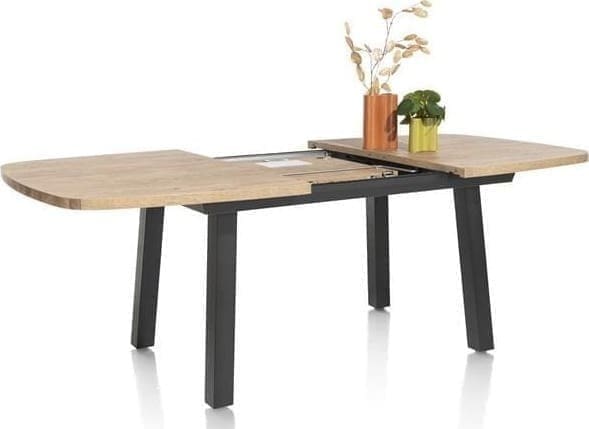 Henders & Hazel Pavarotti uitschuiftafel 190 (+ 60 cm.) x 110 cm. Eettafel