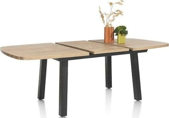 Henders & Hazel Pavarotti uitschuiftafel 190 (+ 60 cm.) x 110 cm. Eettafel