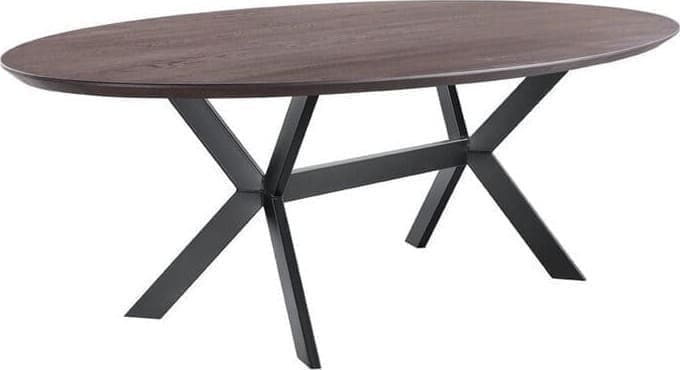 INHOUSE Eettafel Taranto eikenhout bruin ovaal 260x125cm Bruin Eettafel