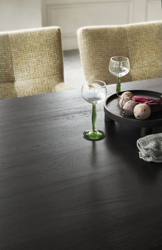 INHOUSE Eettafel Taranto eikenhout zwart 220x100cm Bruin Eettafel