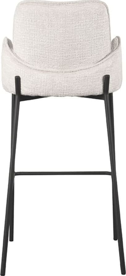 LABEL51 Barkruk Joni - Beige - Fluweel - Zithoogte 78 cm Beige Barstoel