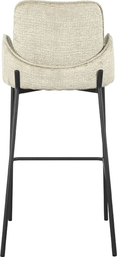 LABEL51 Barkruk Joni - Beige - Fluweel - Zithoogte 78 cm Beige Barstoel