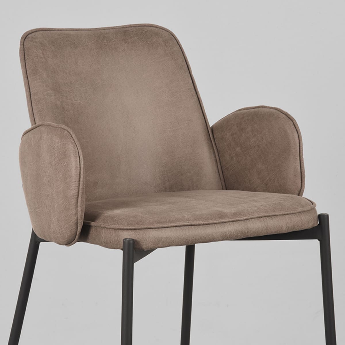 LABEL51 Barkruk Joni - Taupe - Micro Suede - Zithoogte 65 cm Taupe Barstoel