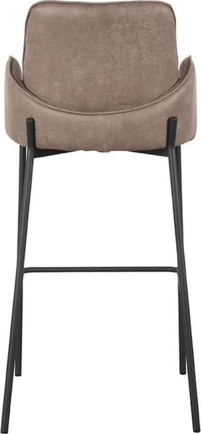 LABEL51 Barkruk Joni - Taupe - Micro Suede - Zithoogte 78 cm Taupe Barstoel