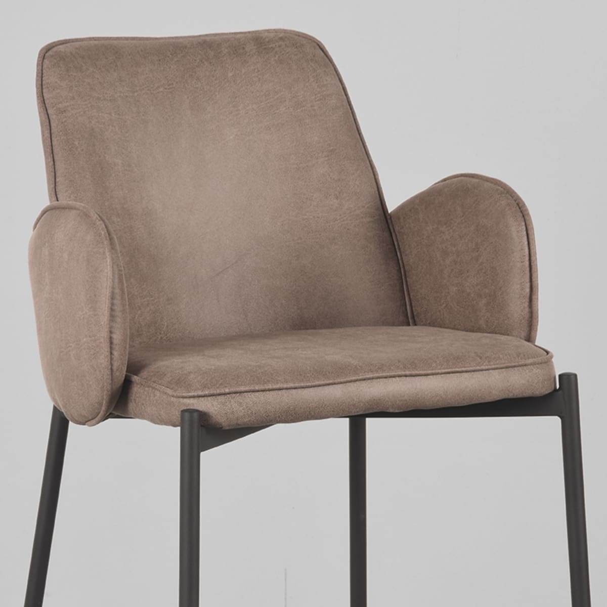 LABEL51 Barkruk Joni - Taupe - Micro Suede - Zithoogte 78 cm Taupe Barstoel