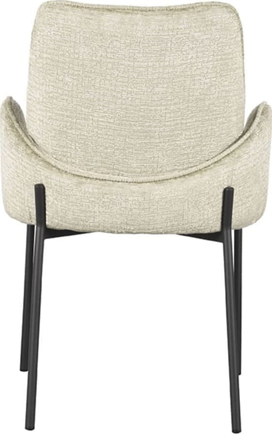 LABEL51 Eetkamerstoel Joni - Beige - Fluweel Beige Eetkamerstoel
