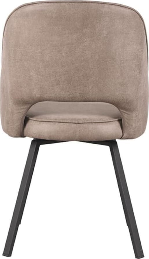 LABEL51 Eetkamerstoel Lewis - Taupe - Micro Suede Taupe Eetkamerstoel