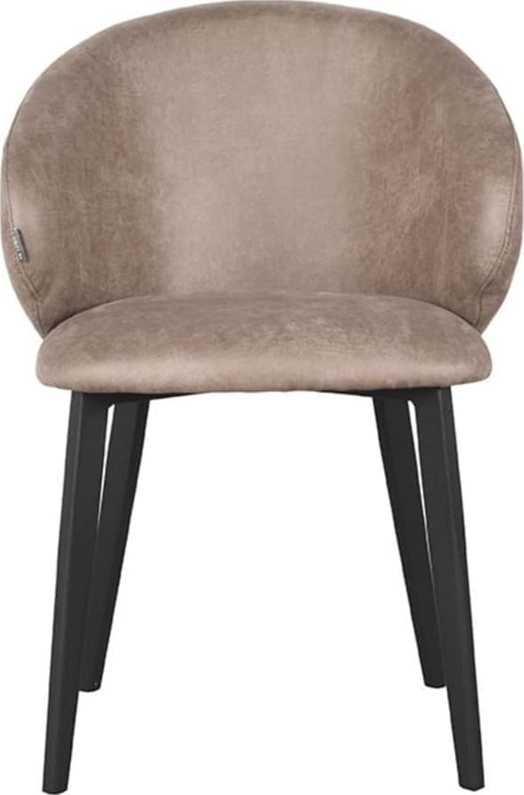 LABEL51 Eetkamerstoel Logan - Taupe - Micro Suede Taupe Eetkamerstoel