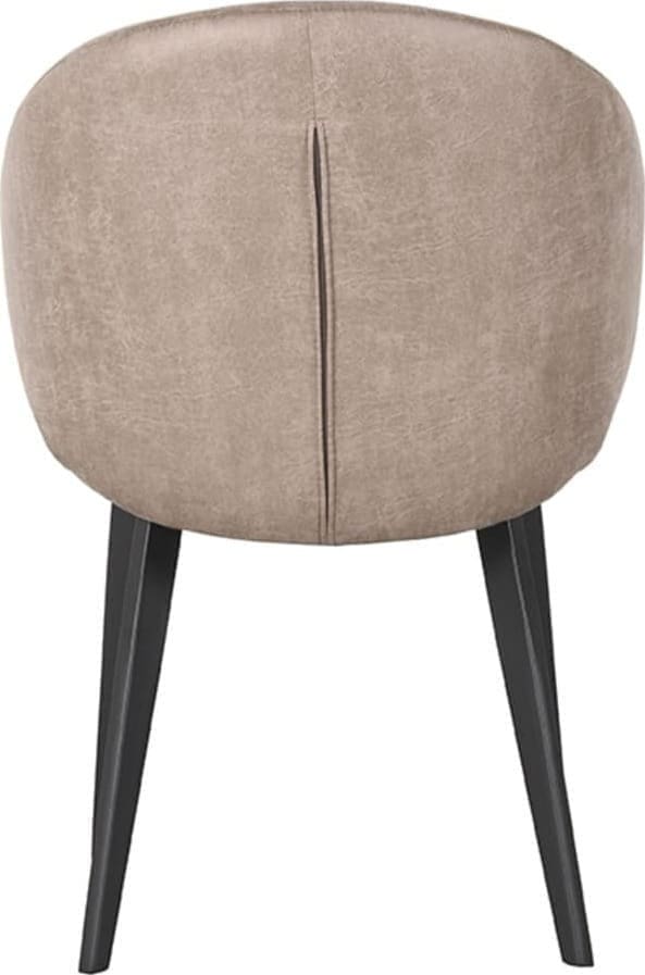 LABEL51 Eetkamerstoel Logan - Taupe - Micro Suede Taupe Eetkamerstoel
