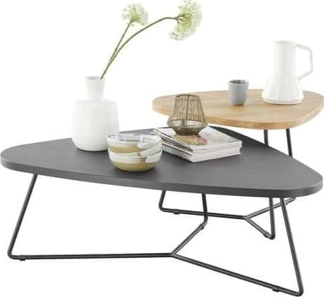 Profijt Meubel Bijzettafelset Donora Bruin|Naturel Bijzettafel
