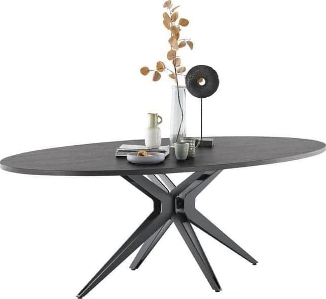 Profijt Meubel Eettafel Verdio ovaal Zwart Eettafel