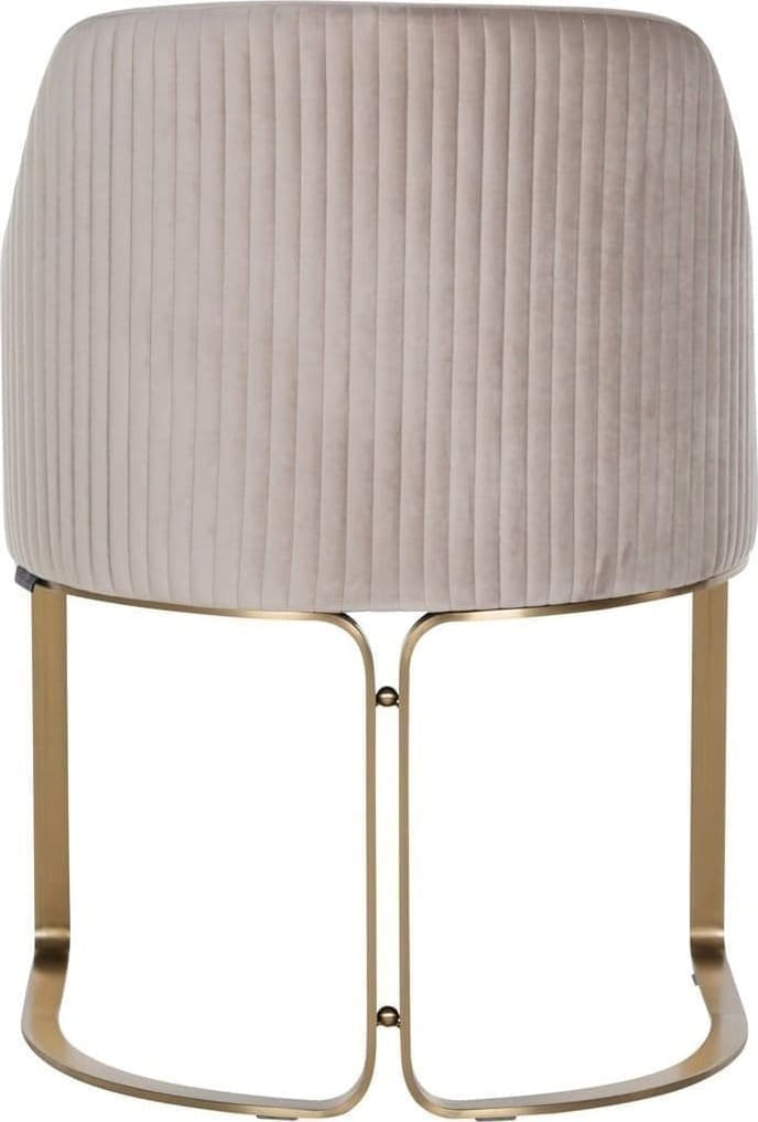 Richmond Interiors Stoel Hadley khaki velvet fire retardant Taupe|Bruin Eetkamerstoel